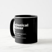 Grappige mechanische ingenieur definitie engineeri mok (Voorkant links)