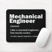 Grappige mechanische ingenieur definitie engineeri muismat (Met muis)
