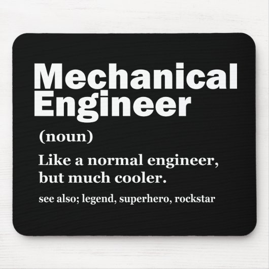 Grappige mechanische ingenieur definitie engineeri muismat (Voorkant)