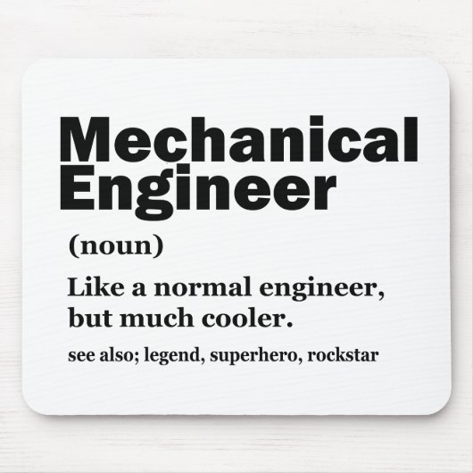 Grappige mechanische ingenieur definitie engineeri muismat (Voorkant)