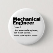 Grappige mechanische ingenieur definitie engineeri ronde button 5,7 cm (Voorkant)