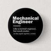 Grappige mechanische ingenieur definitie engineeri ronde button 5,7 cm (Voorkant)