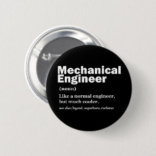 Grappige mechanische ingenieur definitie engineeri ronde button 5,7 cm