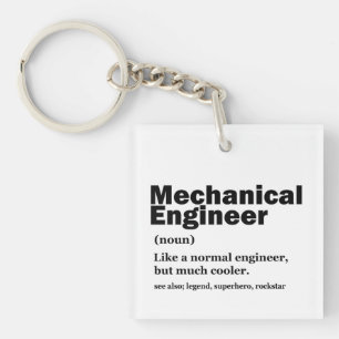 Grappige mechanische ingenieur definitie engineeri sleutelhanger