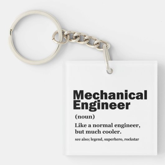 Grappige mechanische ingenieur definitie engineeri sleutelhanger (voorkant)