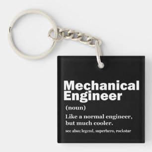 Grappige mechanische ingenieur definitie engineeri sleutelhanger