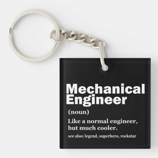 Grappige mechanische ingenieur definitie engineeri sleutelhanger (voorkant)