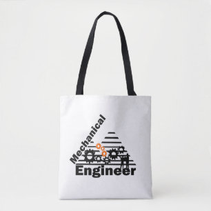 Grappige mechanische ingenieur tote bag