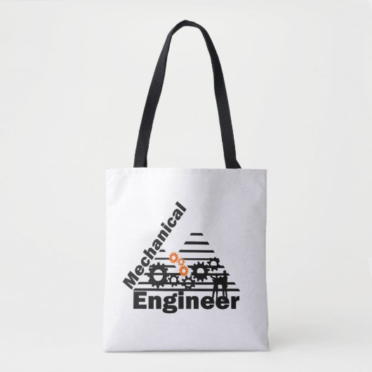 Grappige mechanische ingenieur tote bag (Voorkant)