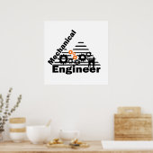 Grappige mechanische techniek ingenieur poster (Keuken)