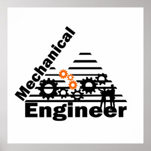 Grappige mechanische techniek ingenieur poster