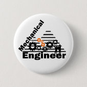 Grappige mechanische techniek ingenieur ronde button 5,7 cm (Voorkant)