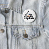 Grappige mechanische techniek ingenieur ronde button 5,7 cm (In situ)