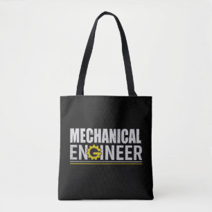 Grappige mechanische techniek ingenieur tote bag