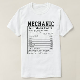 Grappige Mechanische Voeding Feiten technici auto T-shirt