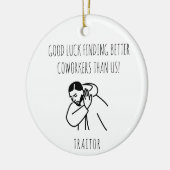 Grappige Medewerker Gift Meme Art Office Humor Keramisch Ornament (Links)