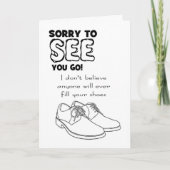 grappige medewerker vertrekt kaart (Voorkant)