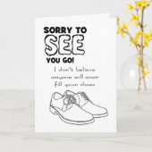 grappige medewerker vertrekt kaart (Gele Bloem)