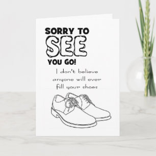 grappige medewerker vertrekt kaart