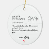 Grappige Medewerker Werkplek Kantoor Christmas Mem Keramisch Ornament (Links)