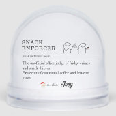 Grappige Medewerker Werkplek Kantoor Christmas Mem Sneeuwbol (Voorkant)