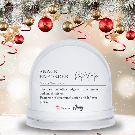 Grappige Medewerker Werkplek Kantoor Christmas Mem Sneeuwbol