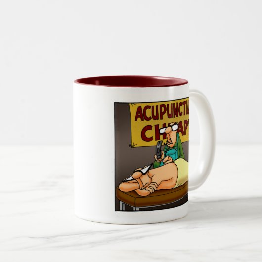 Grappige Medische Acupunctuur Mok (Voorkant rechts)