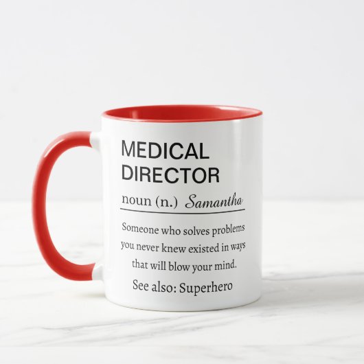 Grappige Medische Directeur Definitie Koffie Mok (Links)