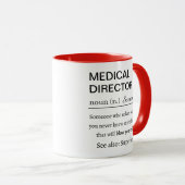 Grappige Medische Directeur Definitie Koffie Mok (Voorkant rechts)