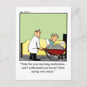 Grappige medische / dokter humor ansichtkaart briefkaart