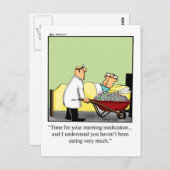 Grappige medische / doktershumor ansichtkaart briefkaart (Voorkant / Achterkant)