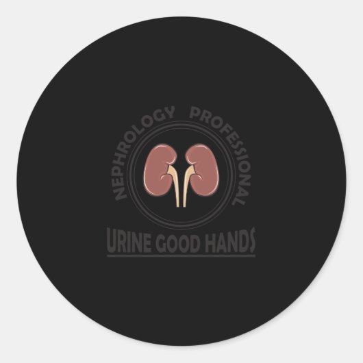 Grappige Medische Gezondheid Nefrologie Urine Nier Ronde Sticker (Voorkant)
