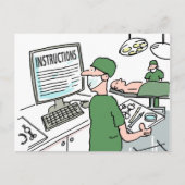 Grappige medische Kaart - Chirurg controleert inst (Voorkant)