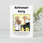 Grappige Medische Pensioen Humor Party Uitnodiging (Staand voorkant)