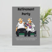 Grappige Medische Pensioen Humor Party Uitnodiging (Staand voorkant)