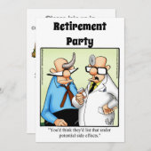 Grappige Medische Pensioen Humor Party Uitnodiging (Voorkant / Achterkant)