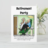 Grappige Medische Pensioen Humor Party Uitnodiging (Staand voorkant)