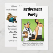 Grappige Medische Pensioen Humor Party Uitnodiging (Voorkant / Achterkant)