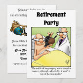 Grappige Medische Pensioen Humor Party Uitnodiging (Voorkant / Achterkant)