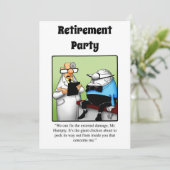 Grappige Medische Pensioen Humor Party Uitnodiging (Staand voorkant)