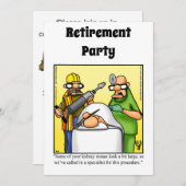 Grappige Medische Pensioen Humor Party Uitnodiging (Voorkant / Achterkant)