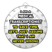 Grappige Medische Transcriptionist T-shirts Dartbord (Voorkant)