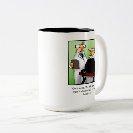 Grappige Medische Werkplek Humor Tweekleurige Koffiemok (Voorkant rechts)