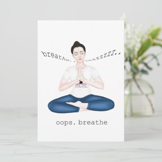 grappige meditatie bedankkaart (Staand voorkant)