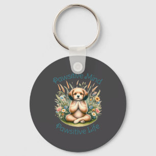 Grappige Meditatie Hond Inspirerende Positieve Cit Sleutelhanger