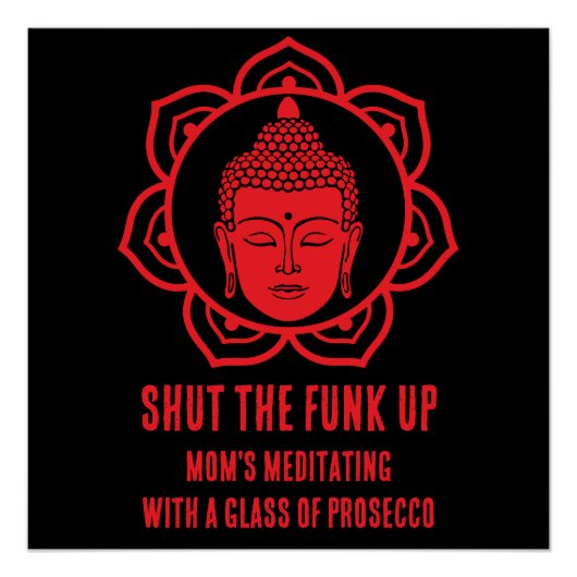 Grappige meditatie tekenen perfect poster (Voorkant)