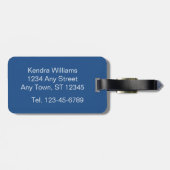 Grappige mediterende kikker Cartoon gepersonalisee Bagagelabel (Achterkant horizontaal)