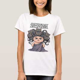 Grappige Medusa kattenliefhebber kijk niet naar mi T-shirt