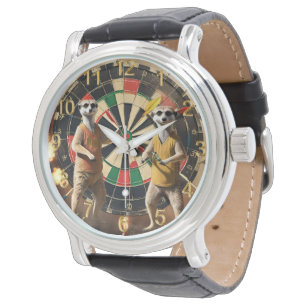 Grappige Meerkat Darts Superstars, Horloge