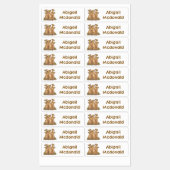 Grappige meerkat familie cartoon gepersonaliseerd labels (Vel)